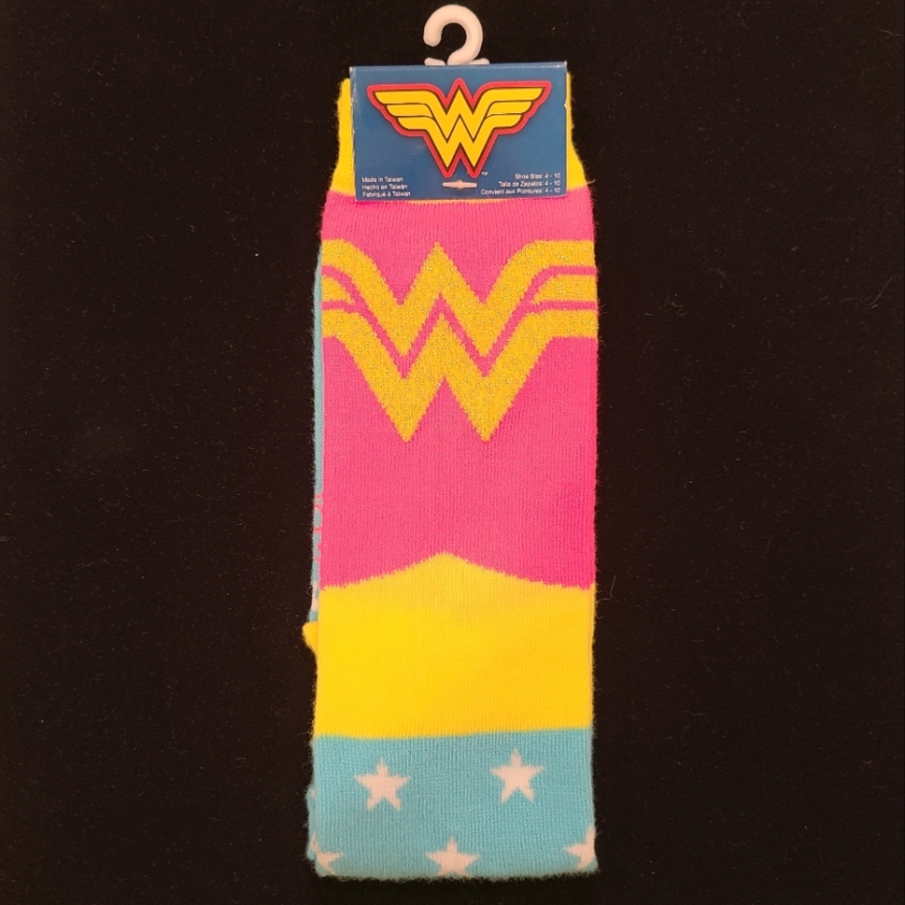 Wonder Woman Pink and Blue Socks